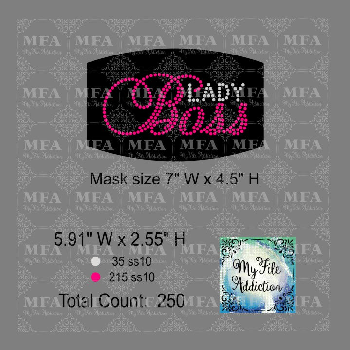 Boss Lady Small Rhinestone Digital Download File