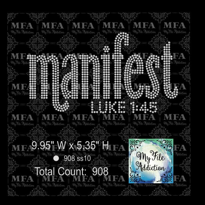 Manifest Rhinestone Digital Download File