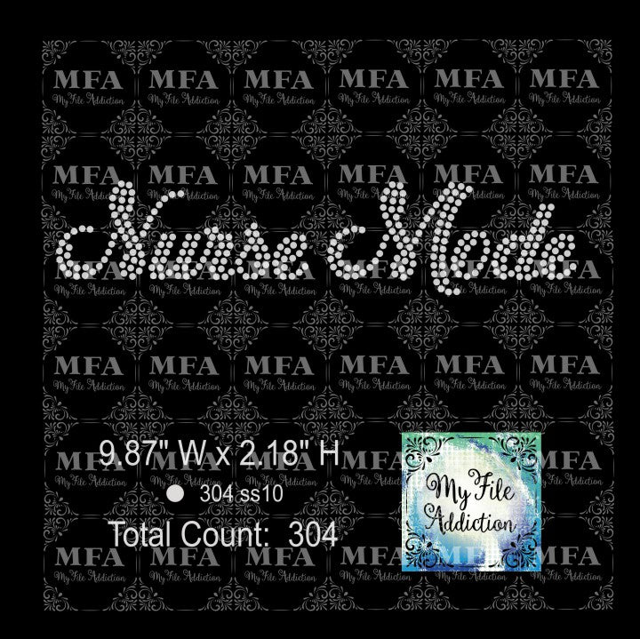 Nurse Mode Rhinestone Digital Download File
