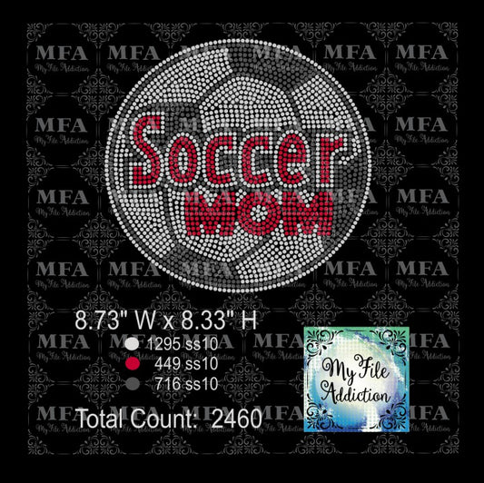 Soccer Mom 1 Rhinestone Digital Download File - My File Addiction