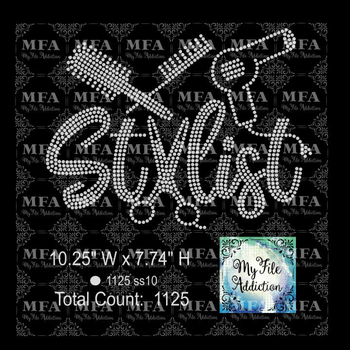 Hair Stylist 3 Rhinestone Digital Download File - My File Addiction