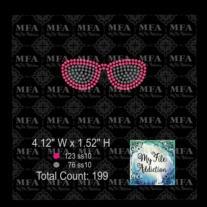Sunglasses Single Rhinestone Design