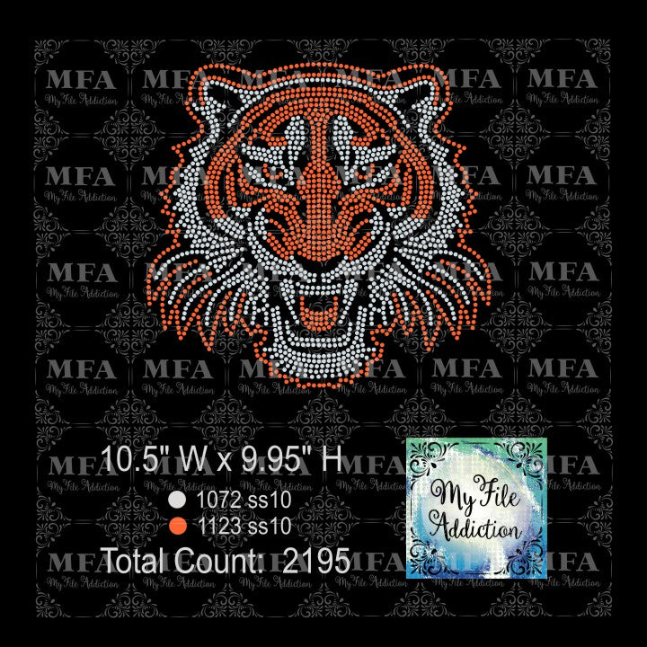 Tiger Rhinestone Digital Download File - My File Addiction