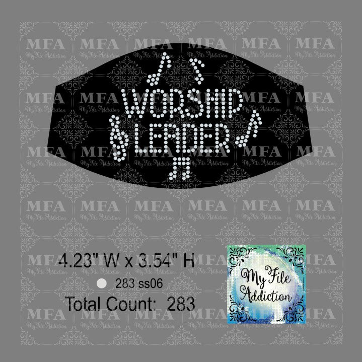 Worship Leader Small Rhinestone Digital Download File