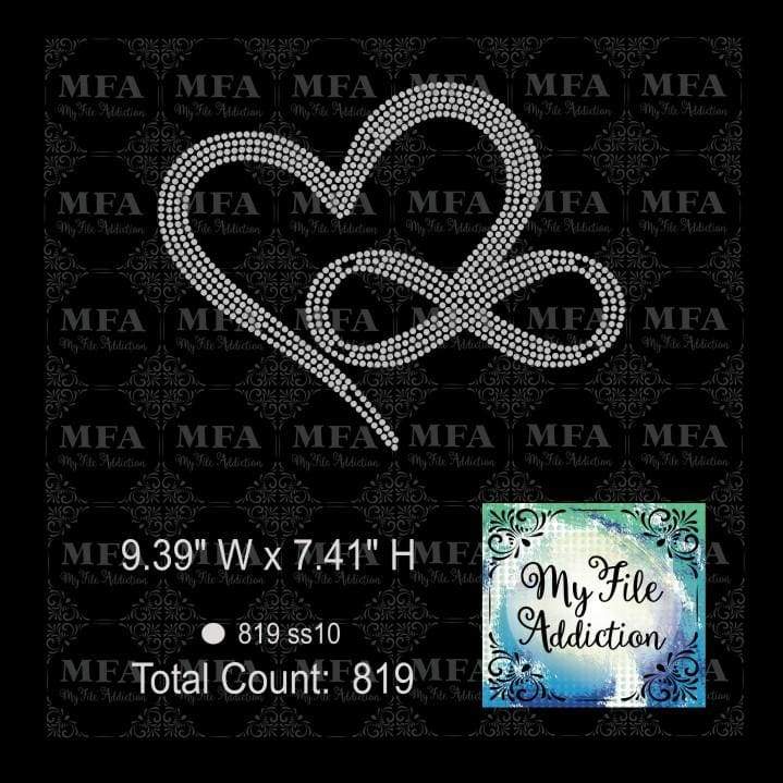 Heart Infinity Rhinestone Digital Download File - My File Addiction