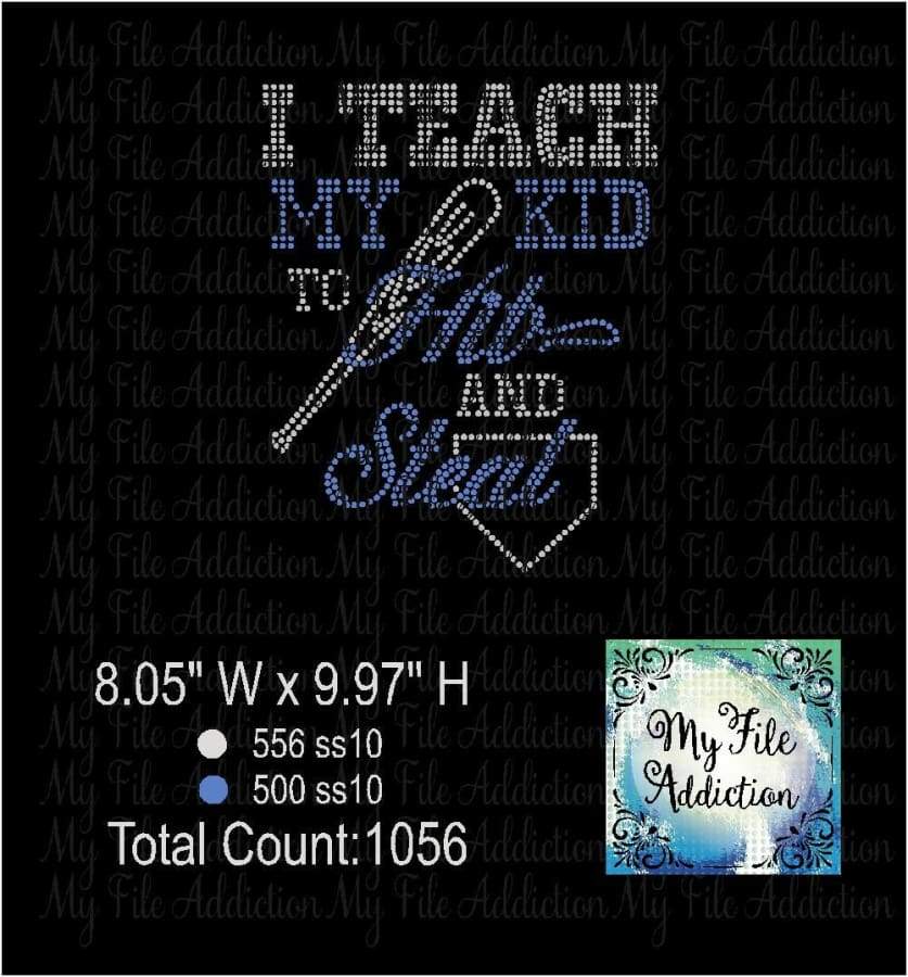 I Teach My Kid Rhinestone Digital Download File - My File Addiction