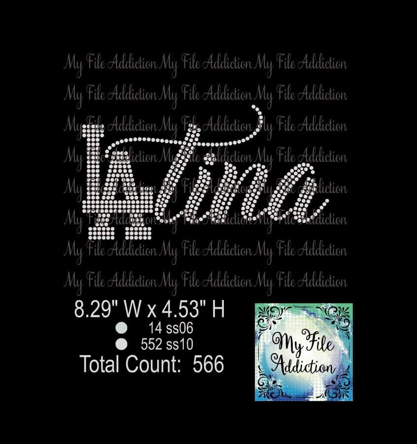 Latina Rhinestone Digital Download File - My File Addiction