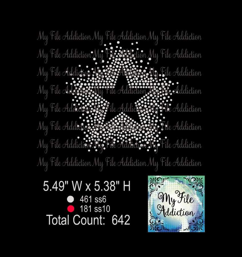 Star Scattered Rhinestone Digital Download File - My File Addiction