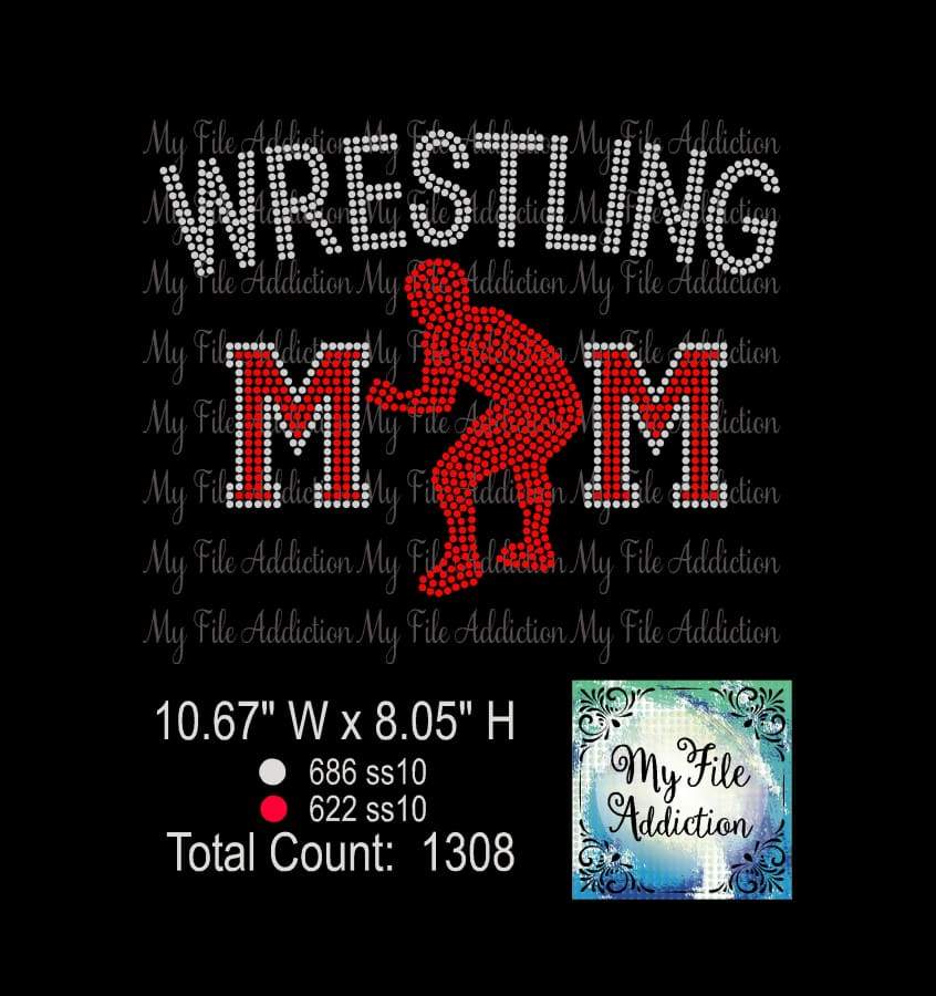 Wrestling Mom Rhinestone Digital Download File - My File Addiction