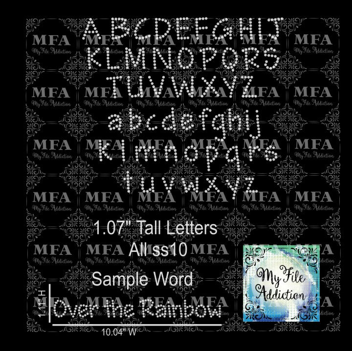 1.07" Andy Letters Rhinestone Digital Download File