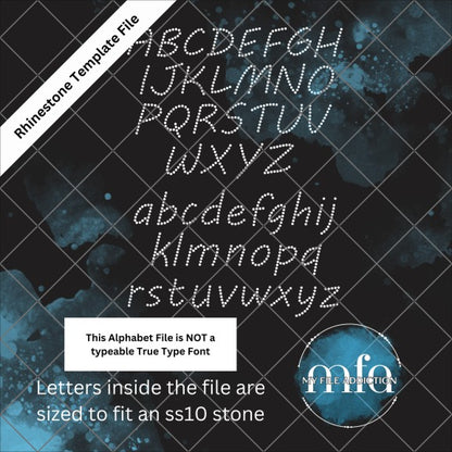1.5 Inch MV Boli Alphabet Rhinestone Template File