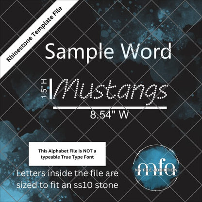 1.5 Inch MV Boli Alphabet Rhinestone Template File