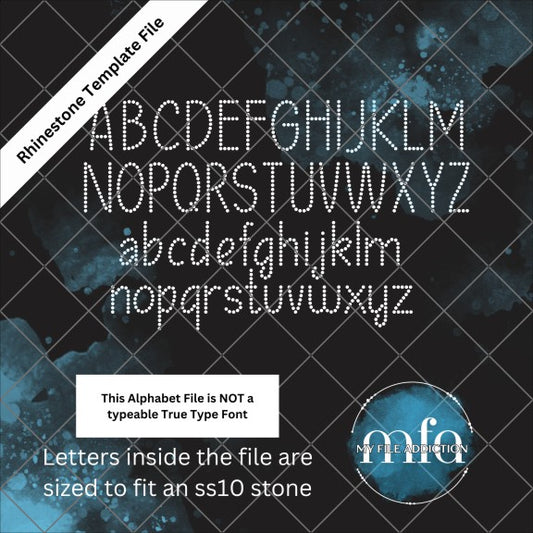 1.92" Cephine Alphabet Rhinestone Template File
