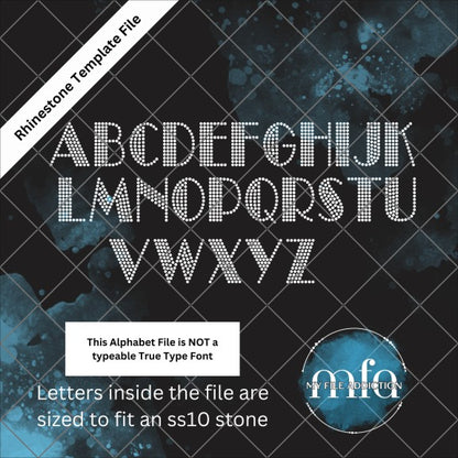 1.97 Inch Broadway Letters Rhinestone Template File - My File Addiction