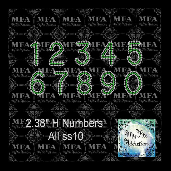 Outlined Two Color Numbers My File Addiction - 2.38