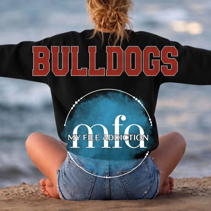 6.08 Inch Athletic Letters Rhinestone Template File