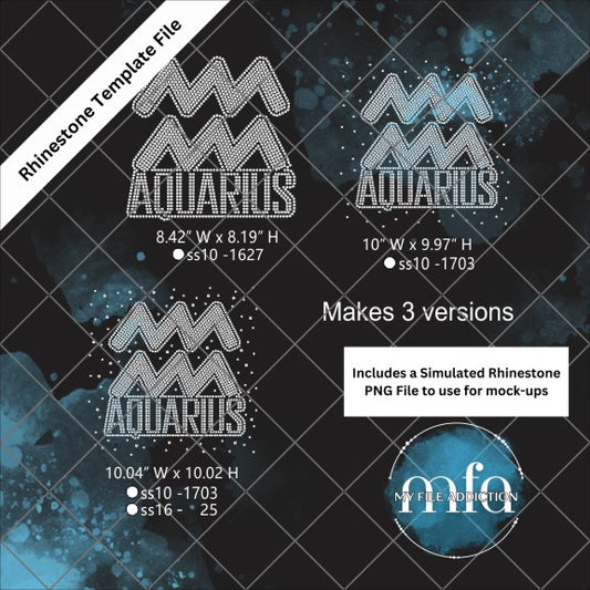 Aquarius Scatter Rhinestone Template File