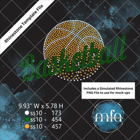 Basketball Fade Rhinestone Template File