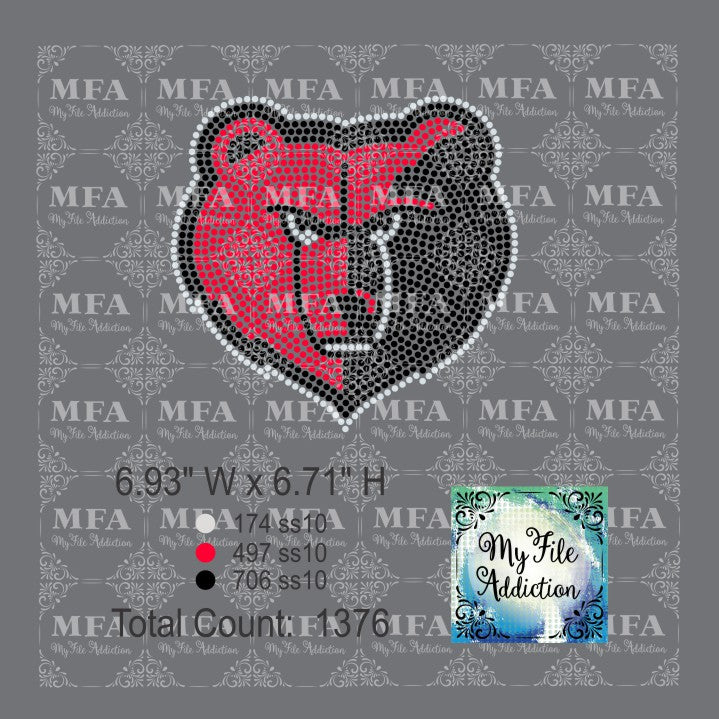 Bear 3 Rhinestone Digital Download File