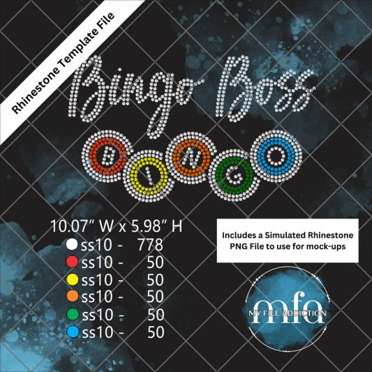 Bingo Boss Rhinestone Template File