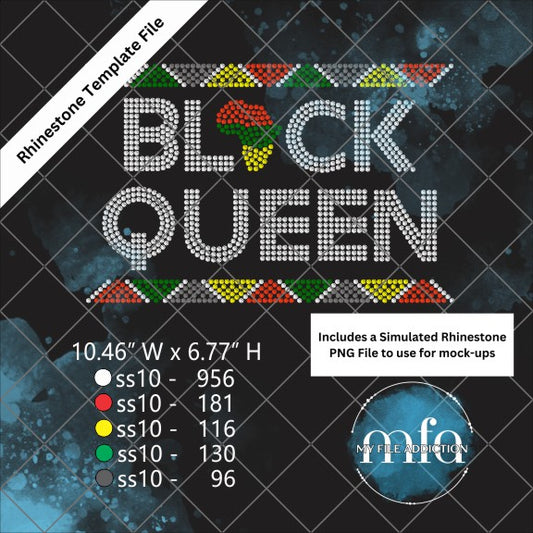 Black Queen Rhinestone Template File