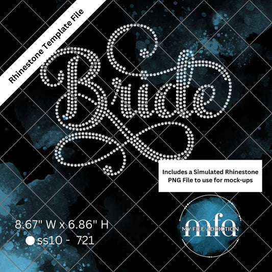 Bride Fancy 1 Rhinestone Template File