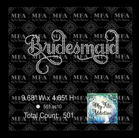 Bridesmaid 2 Rhinestone Digital Download File
