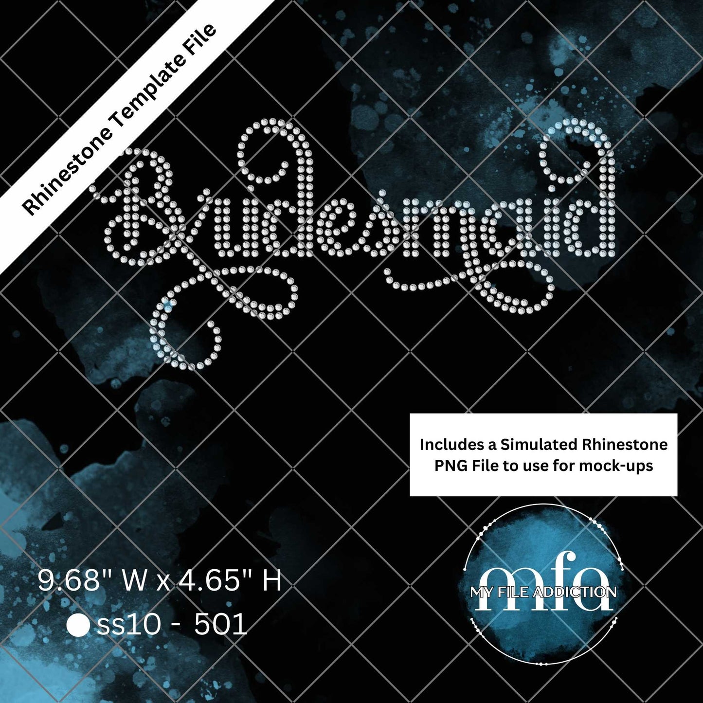 Bridesmaid 2 Rhinestone Template File