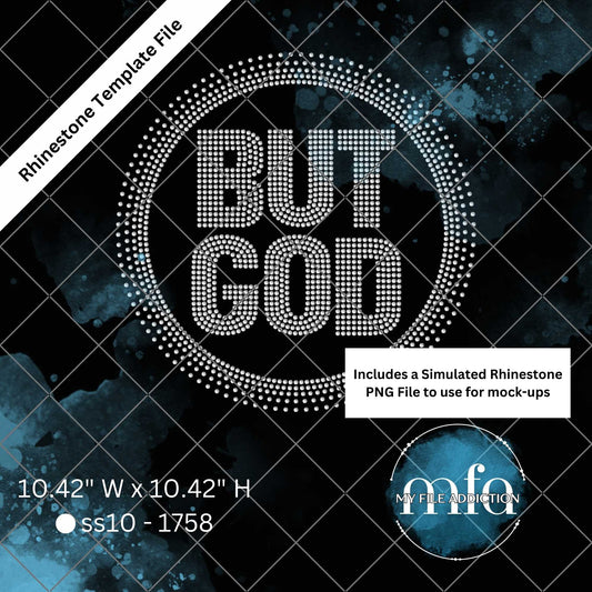 But God Rhinestone Template File