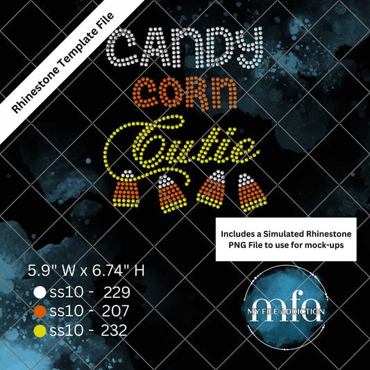 Candy Corn Cutie Rhinestone Template File