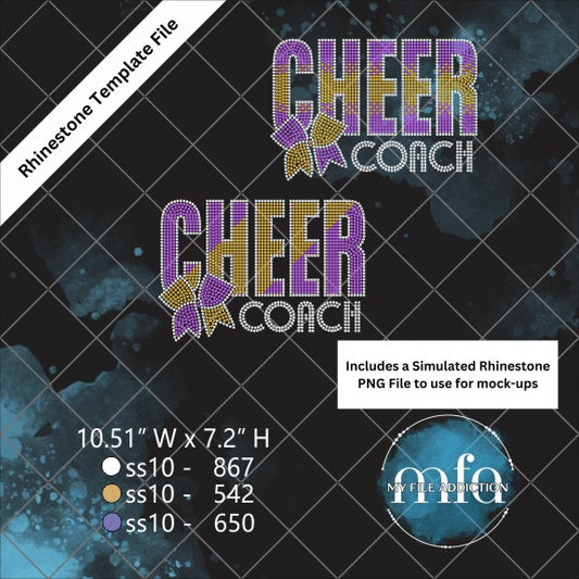 Cheer Coach 2 Layouts Rhinestone Template File