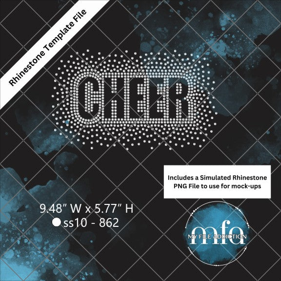 Cheer Scatter Rhinestone Template File - My File Addiction