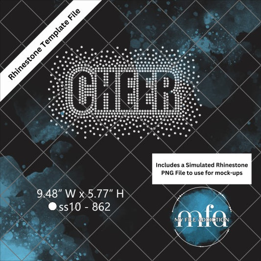 Cheer Scatter Rhinestone Template File - My File Addiction