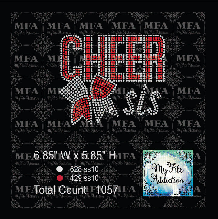Cheer Sis Bold with Bow Rhinestone Digital Download File