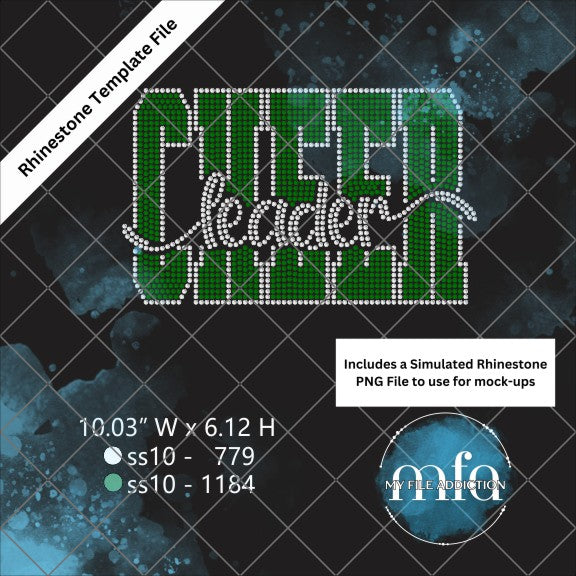 Cheerleader Bold Script Rhinestone Digital Download File - My File Addiction