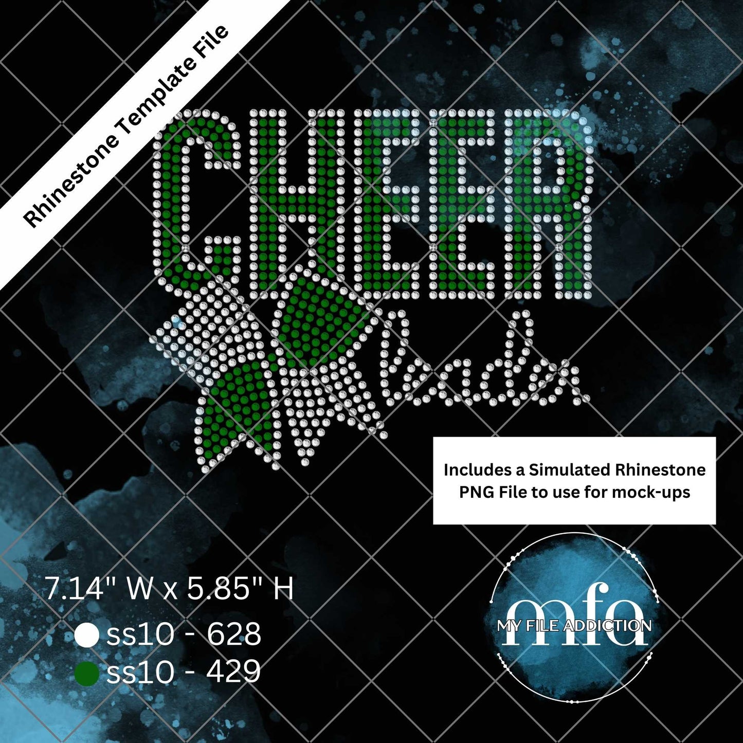 Cheerleader Bold with Bow 2 Rhinestone Template File