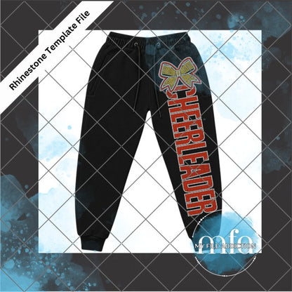 Cheerleader Vertical Rhinestone Template File