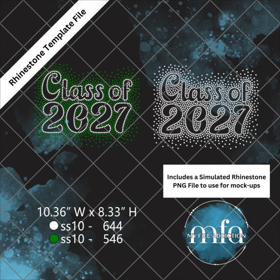 Class of 2027 Scatter Rhinestone Template File