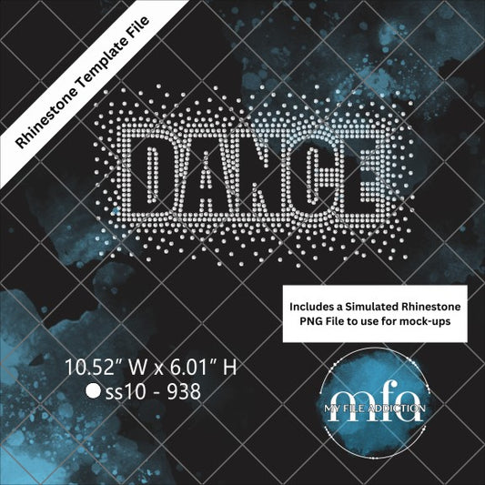 Dance Scatter Rhinestone Template File