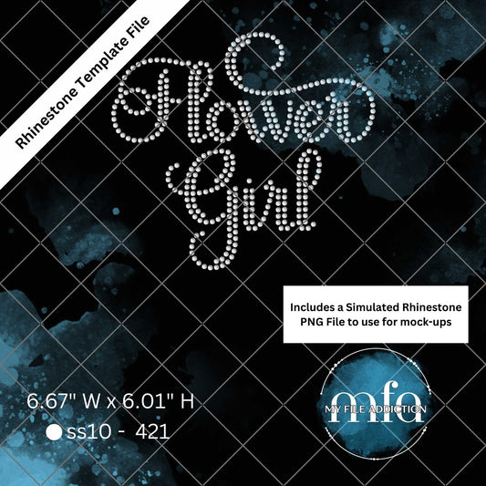 Flower Girl 2 Rhinestone Template File