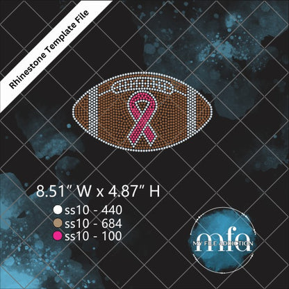 Football Single Rhinestone Design - My File Addiction
