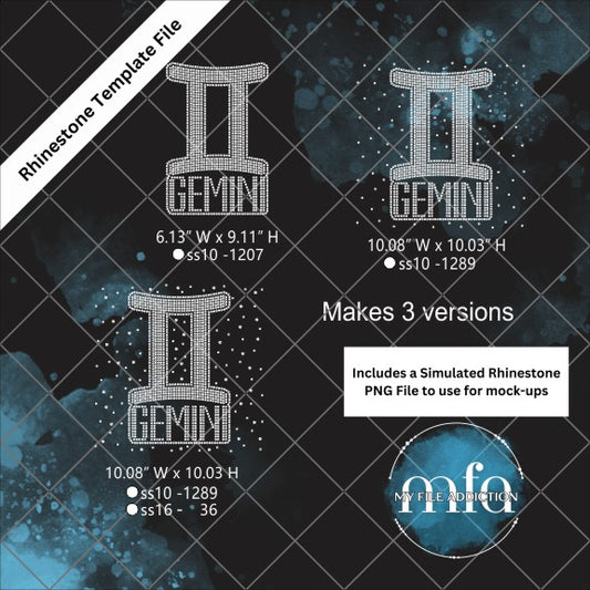 Gemini Scatter Rhinestone Template File