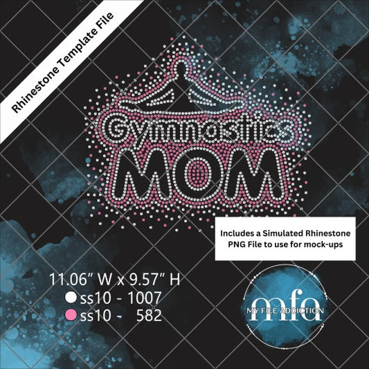 Gymnastics Mom Scatter 2 Rhinestone Template File