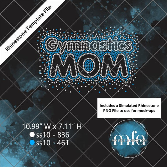 Gymnastics Mom Scatter 4 Rhinestone Template File