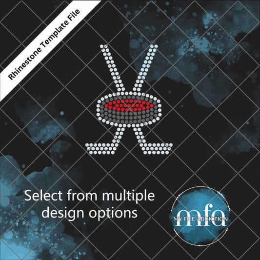 Hockey Single Rhinestone Template File