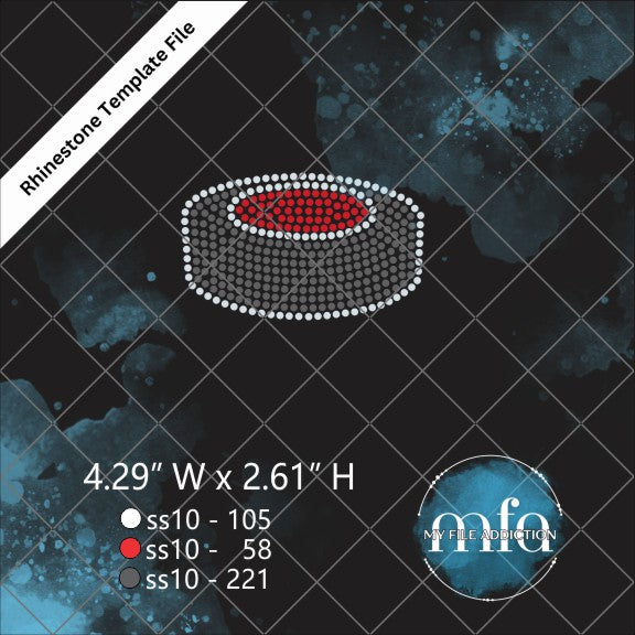 Hockey Single Rhinestone Template File