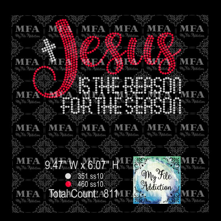 Jesus Is The Reason 2 Rhinestone Digital Download File