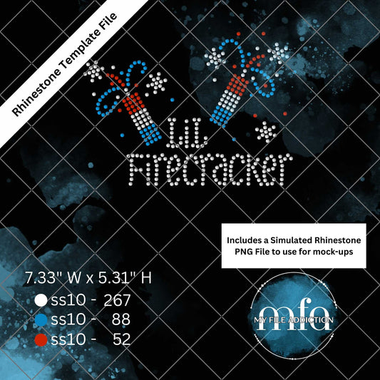 Lil Firecracker Rhinestone Template File