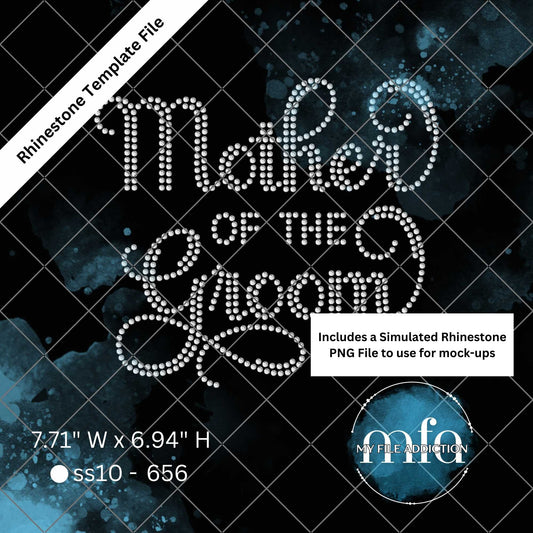 Mother of the Groom 2 Rhinestone Template File