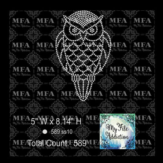 Owl 1 Rhinestone Digital Download File